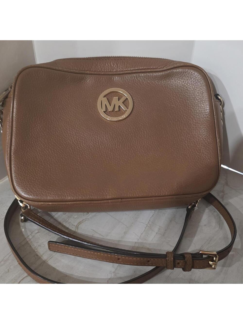 Michael Kors Brown Leather Crossbody Bag